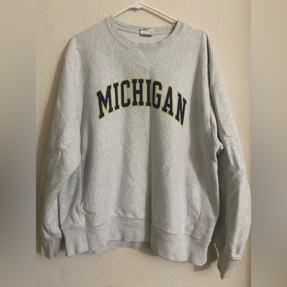 Champion Reverse Weave Michigan Crewneck Sweatshirt